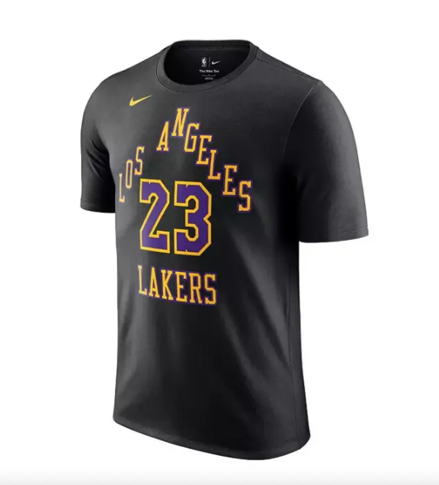 Nike Tee Lebron James Black City Edition Los Angeles Lakers