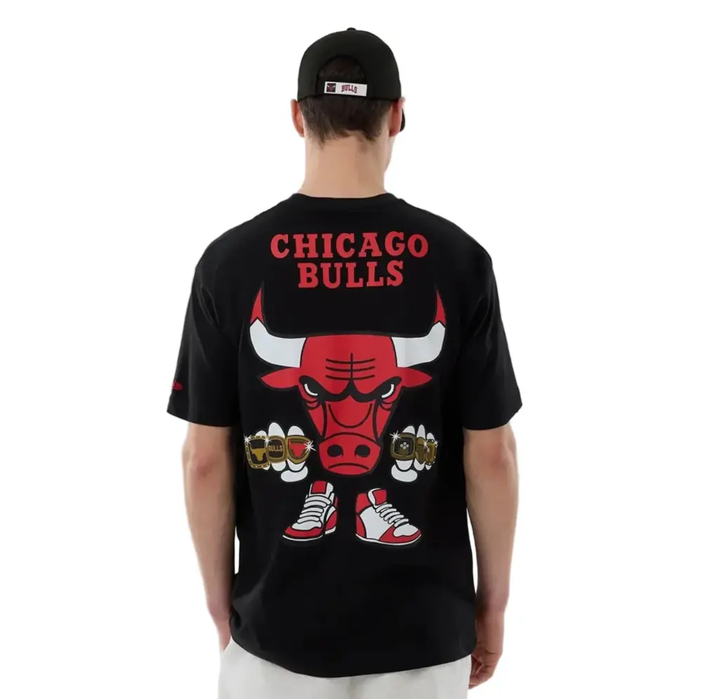 New Era NBA Graphic Tee Bulls Black