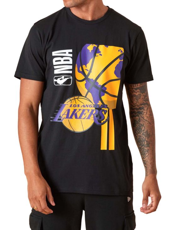 New Era NBA BBall Globe Graphic Tee Los Angeles Lakers