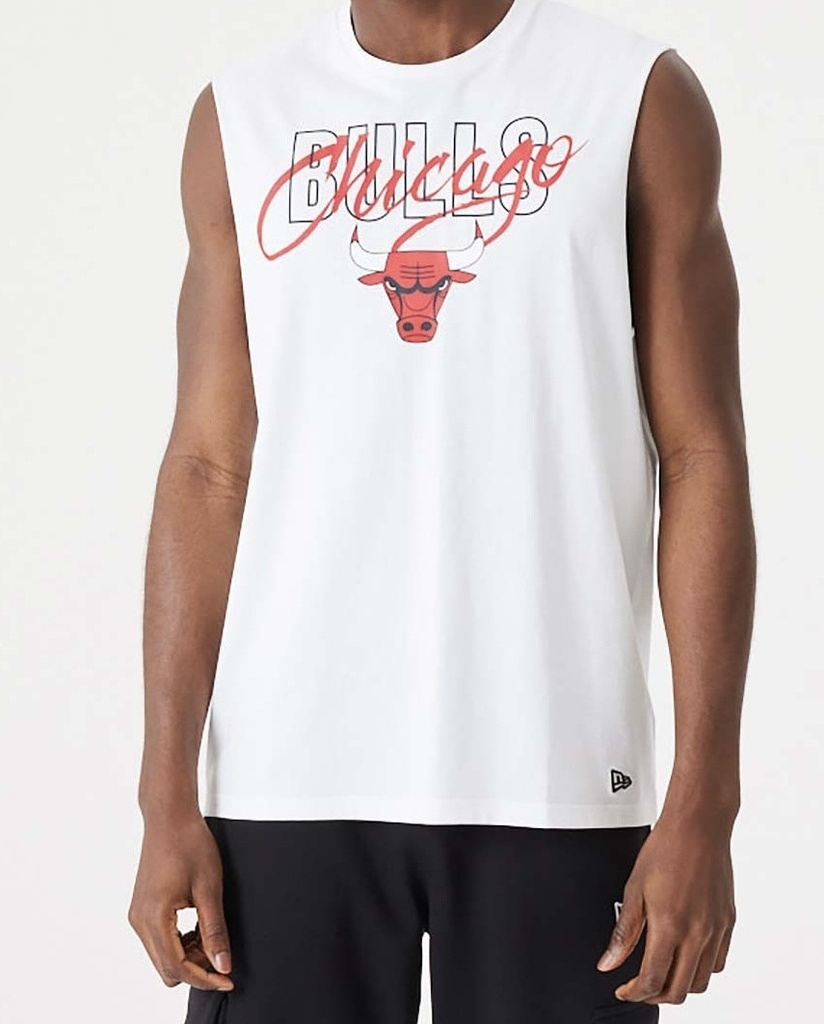 New Era Script Sleeveless Tee Chicago Bulls