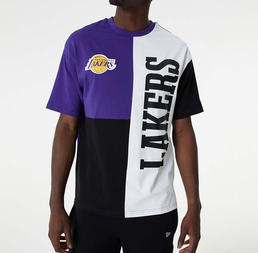 New Era NBA Cut And Sew Tee Los Angeles Lakers