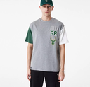 New Era NBA Cut Sew Os Tee Milwaukee Bucks