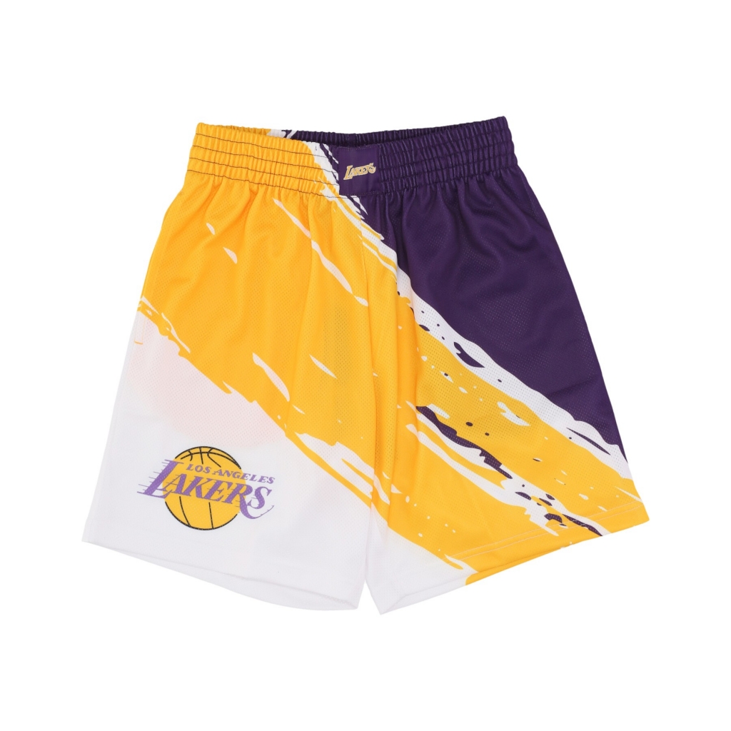 Mitchell & Ness NBA Paint Brush Sublimated Mesh Short Los Angeles Lakers