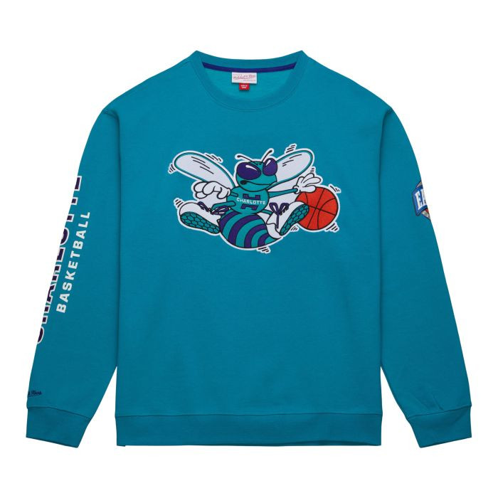 Mitchell & Ness NBA There And Back Fleece Crew Charlotte Hornets