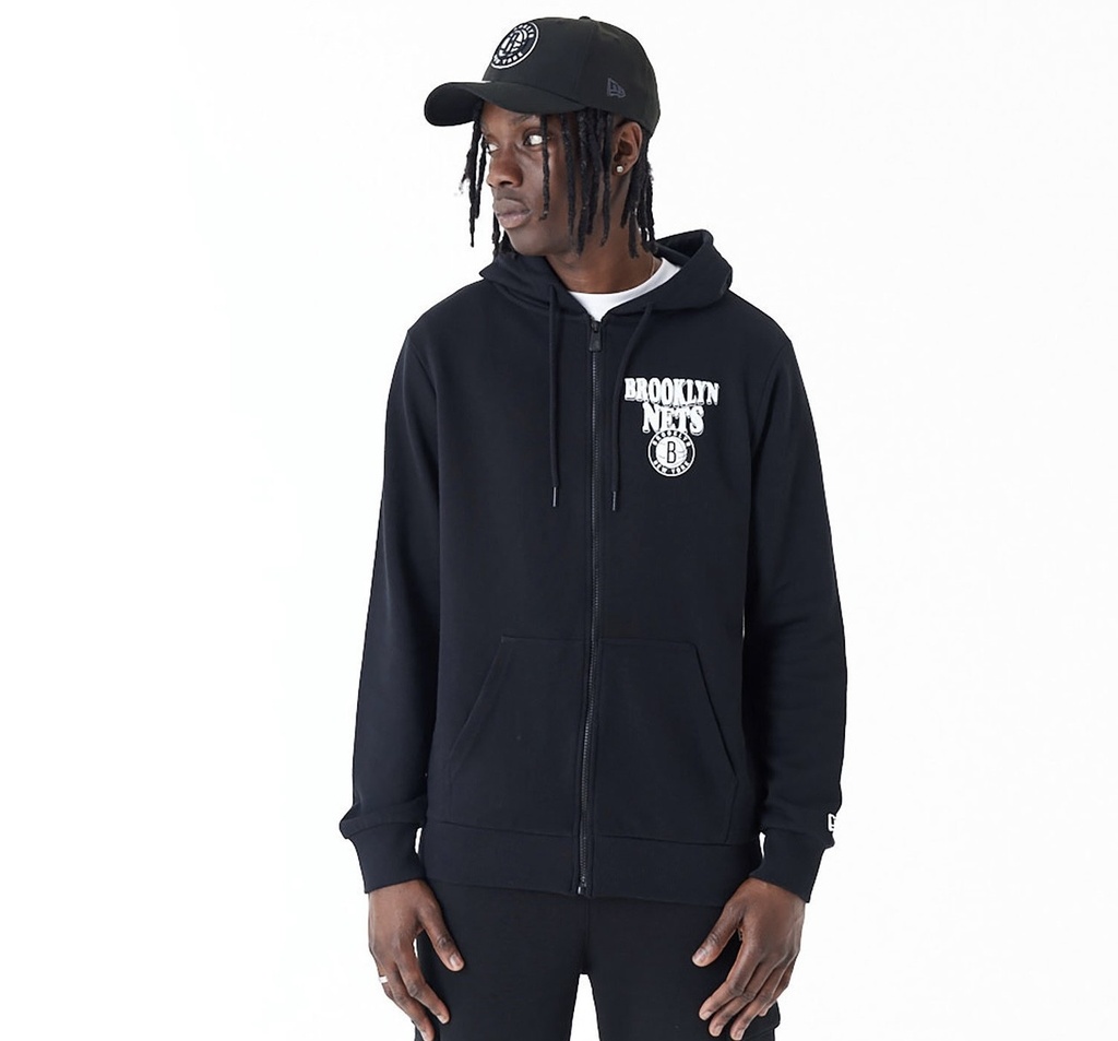 New Era NBA Script Fz Hoody Brooklyn Nets 