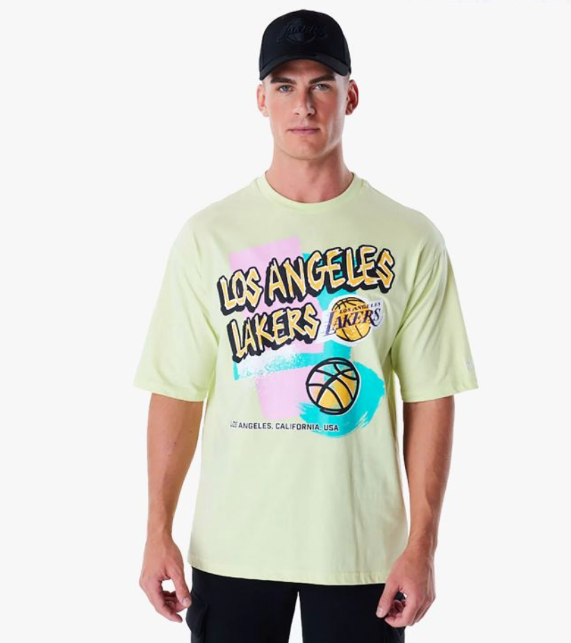 New Era Retro Graphic Os Tee Los Angeles Lakers