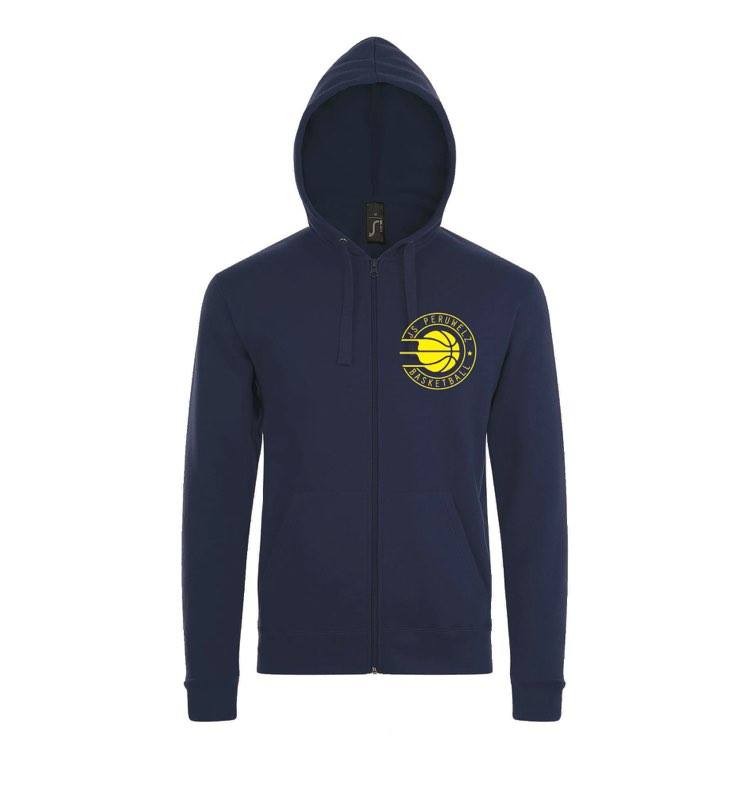 Hoody zippé adulte mixte