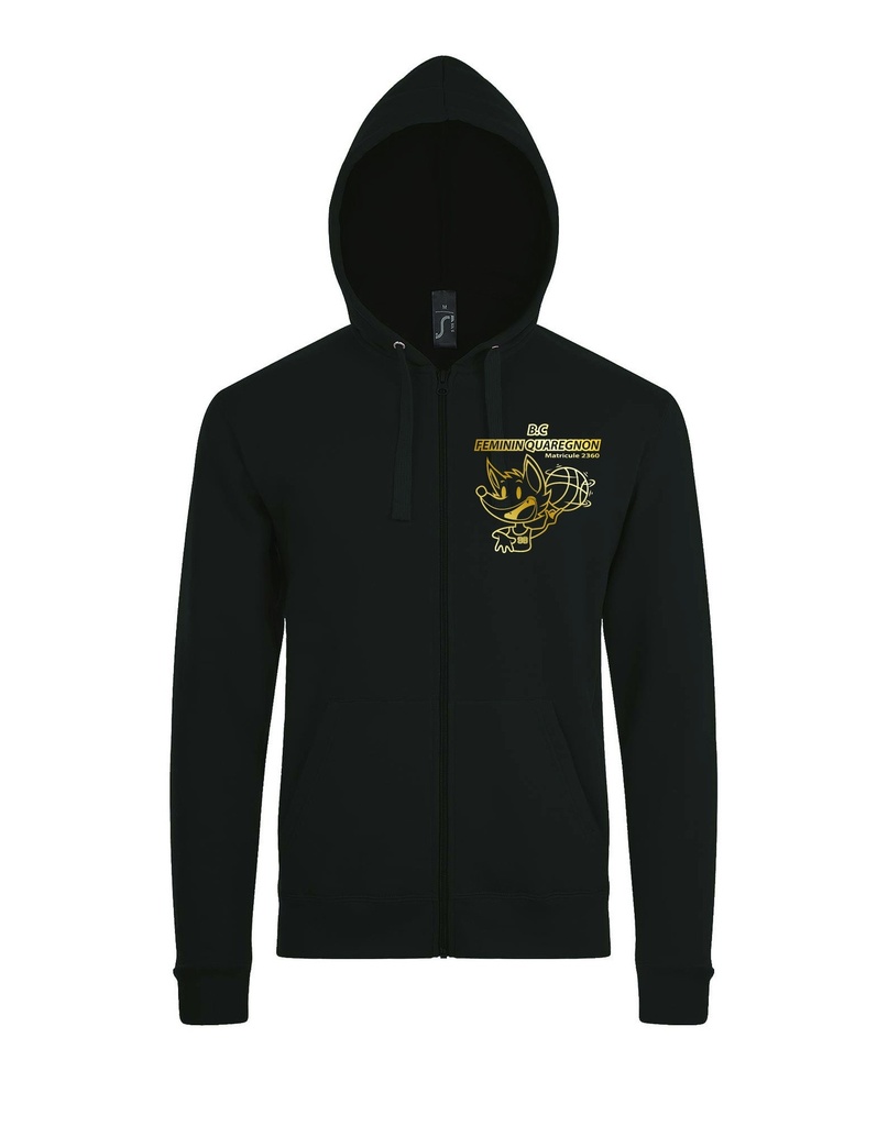 Hoody zippé adulte mixte