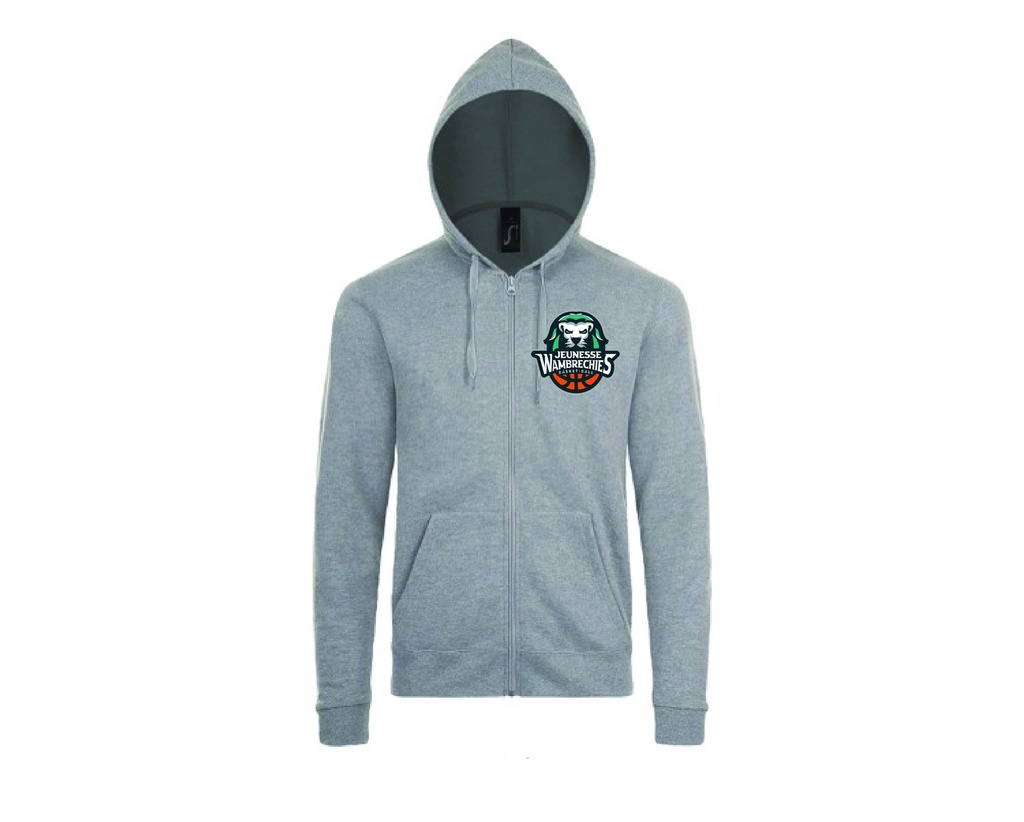 Hoody zippé adulte mixte