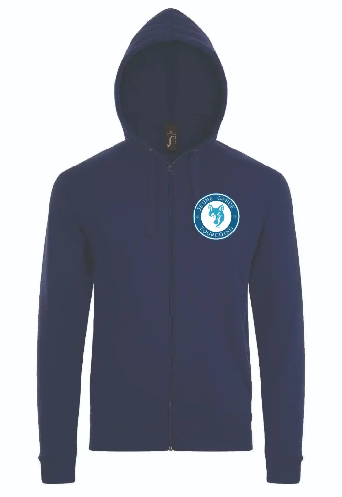 Hoody zippé adulte mixte