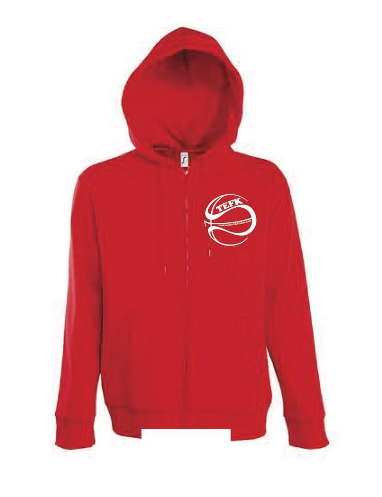 Hoody zippé adulte mixte