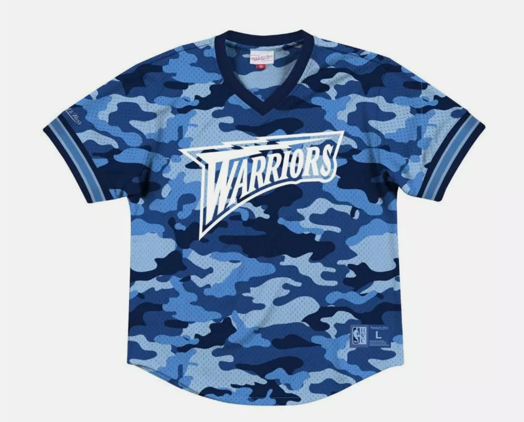 Mitchell & Ness NBA Camo Mesh V-Neck Tee Golden State Warriors 