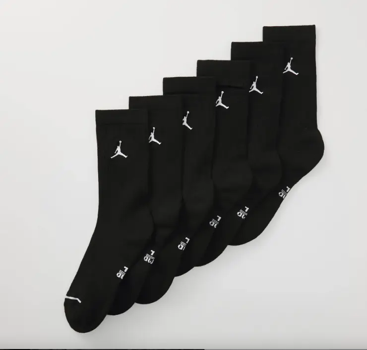 Jordan Cush Crew 6 Pack Black