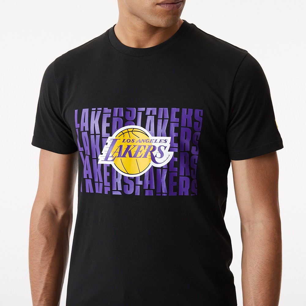 New Era NBA Wordmark Repeat Tee Los Angeles Lakers 