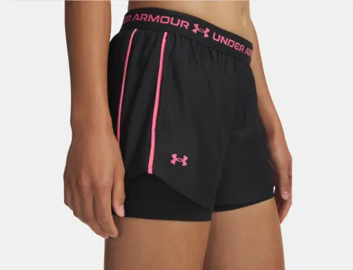 Under Armour Tech Play Up 2in1 Short Black/Pink