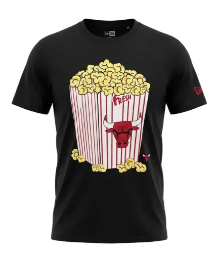New Era NBA Tee Pop Corn Bulls 