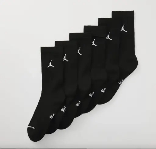 Jordan Cush Crew 6 Pack Black