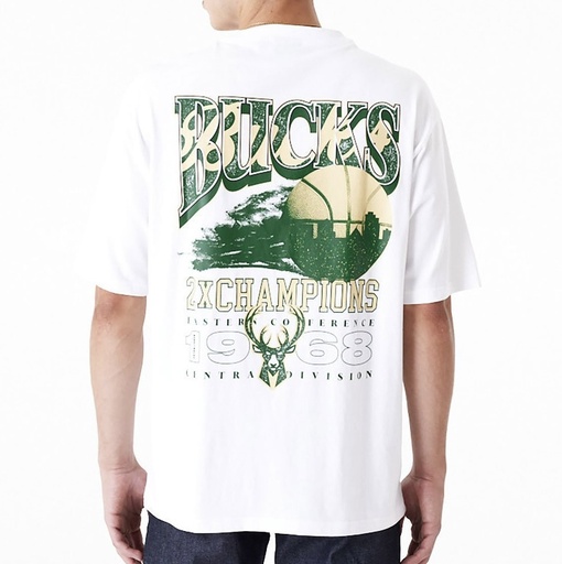 New Era NBA Championship Os Tee Milwaukee Bucks